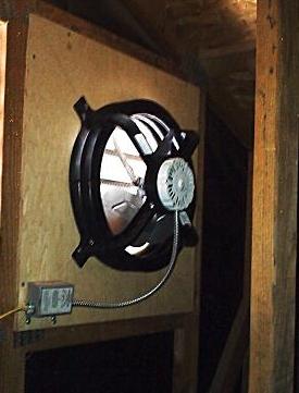 Attic ventilation fan